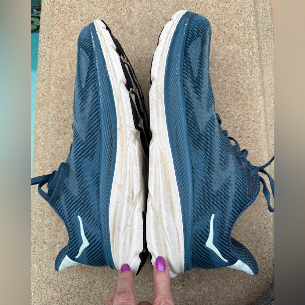 Hoka Clifton 9 Midnight Ocean/Bluesteel Running Shoes - Picture 2 of 11